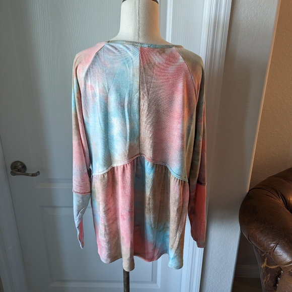 Pastel Tie Dye Jersey Knit Top - Picture 4 of 7
